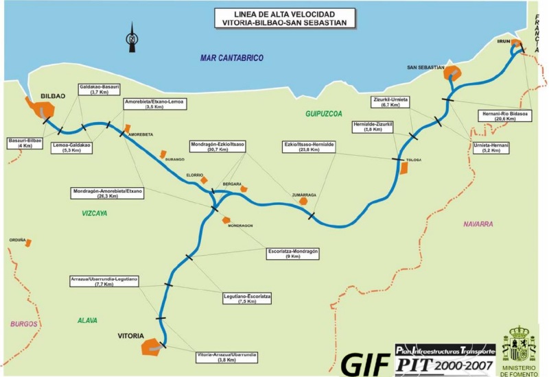 Mapa de tramos del GIF