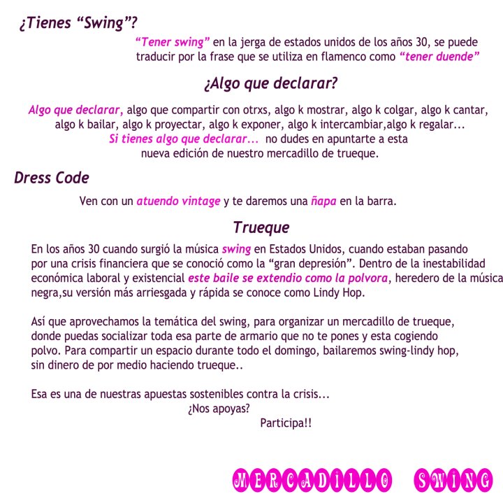 ¿Tienes Swing?