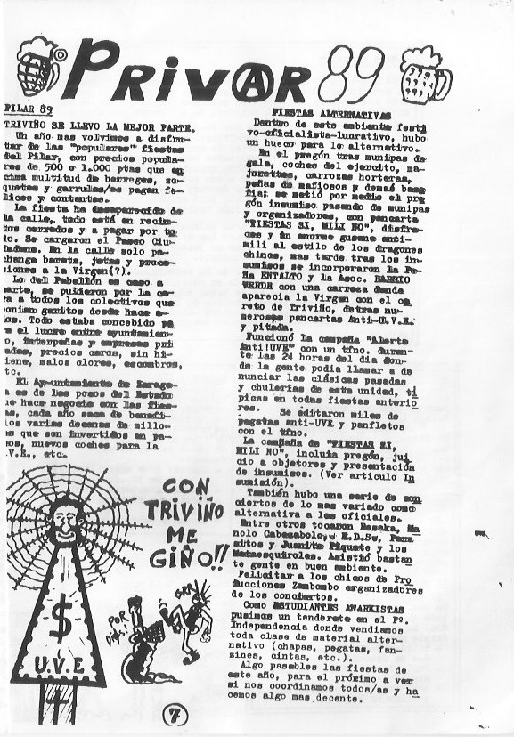 Página del fanzine