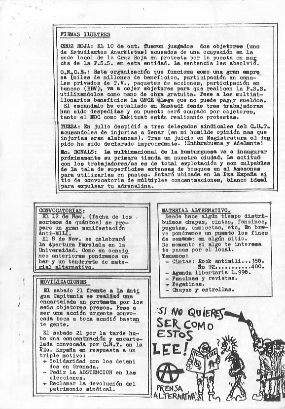 Página del fanzine