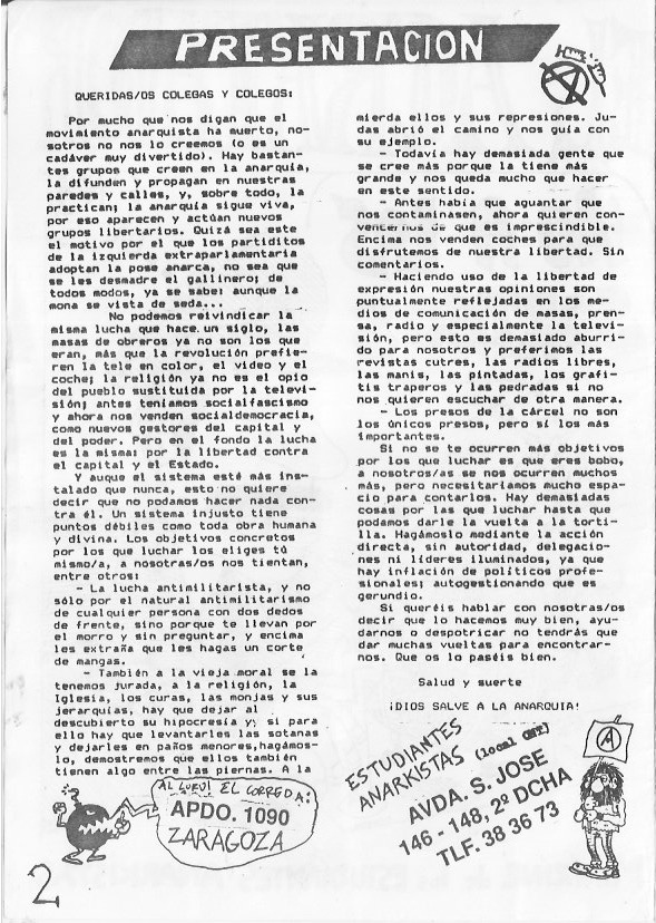 Página del fanzine