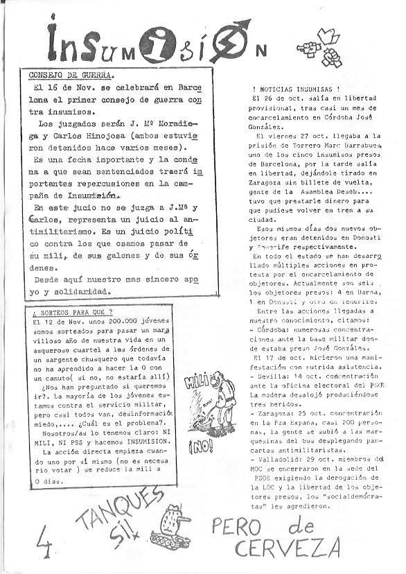 Página del fanzine