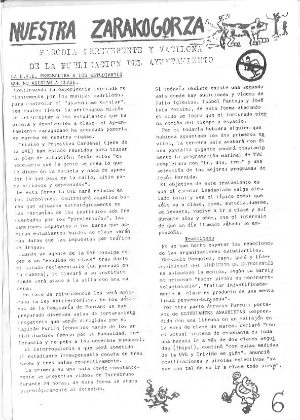 Página del fanzine