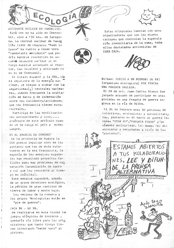 Página del fanzine