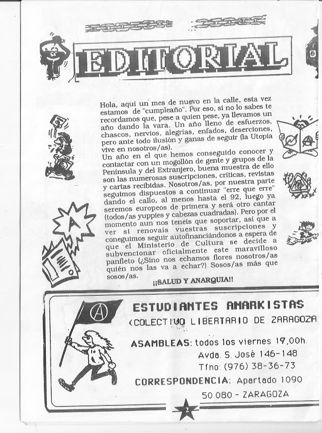 Página del fanzine