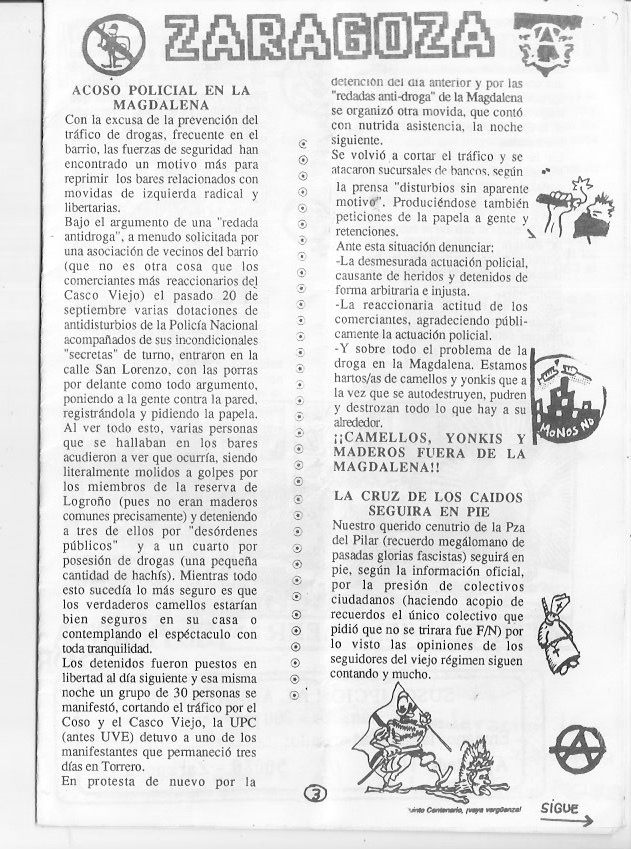 Página del fanzine