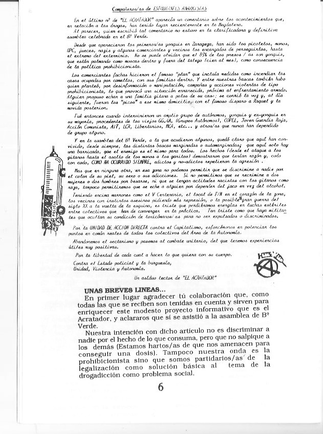 Página del fanzine