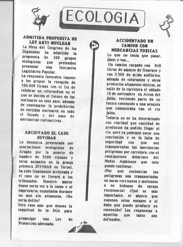 Página del fanzine
