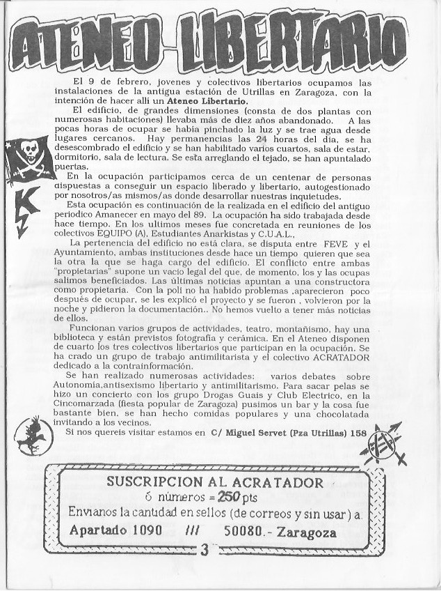 Página del fanzine