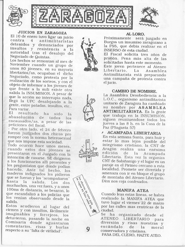 Página del fanzine