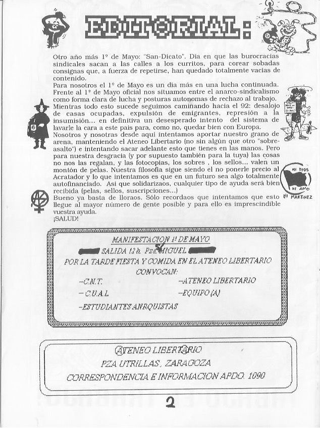 Página del fanzine