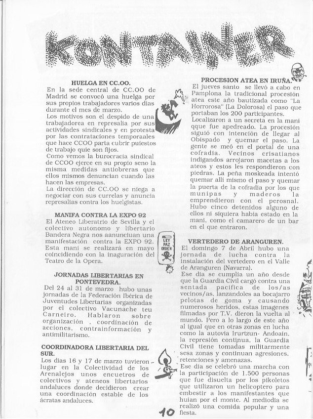 Página del fanzine