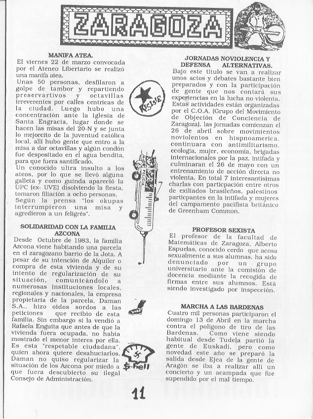 Página del fanzine