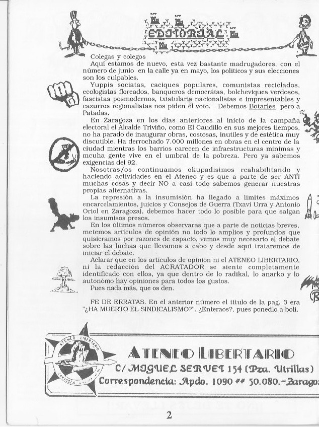 Página del fanzine