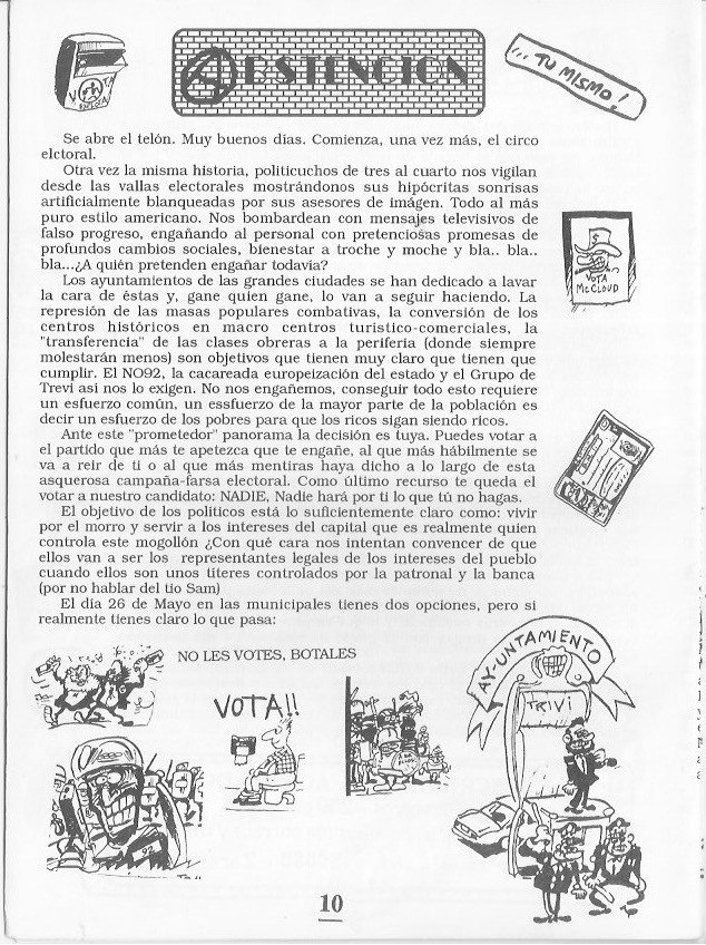 Página del fanzine