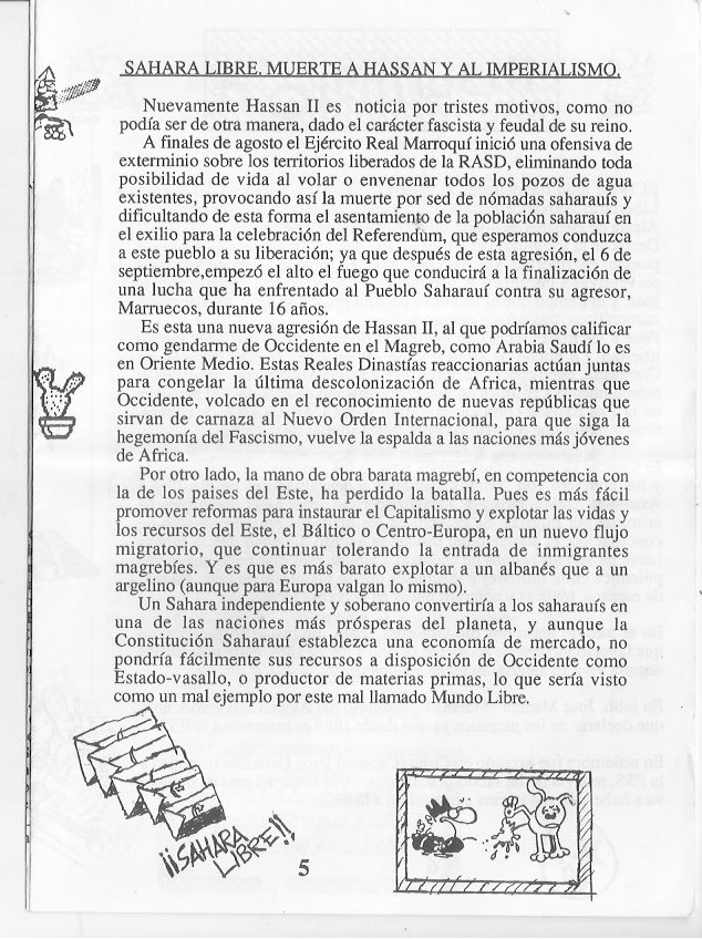 Página del fanzine