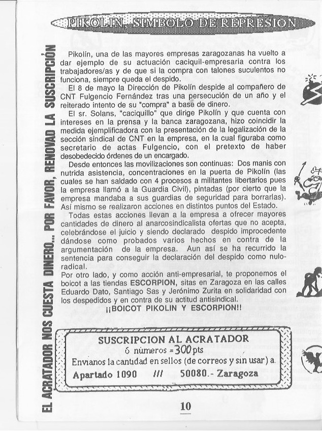 Página del fanzine