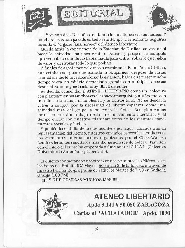 Página del fanzine