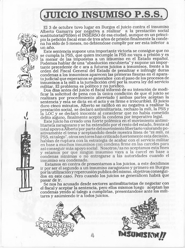 Página del fanzine