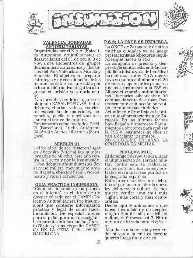 Página del fanzine