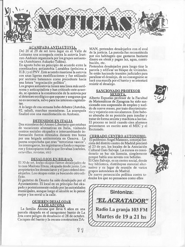 Página del fanzine