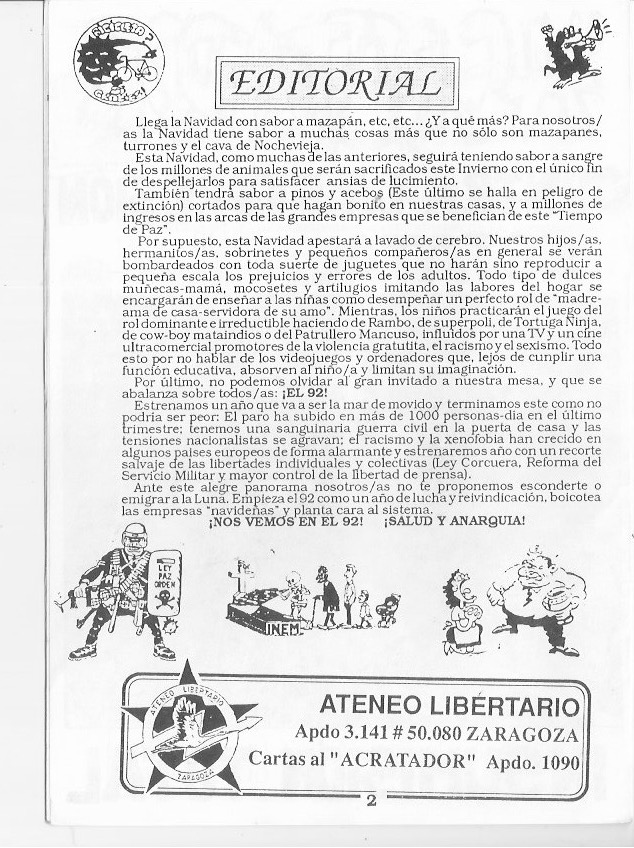 Página del fanzine