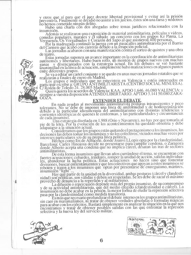 Página del fanzine