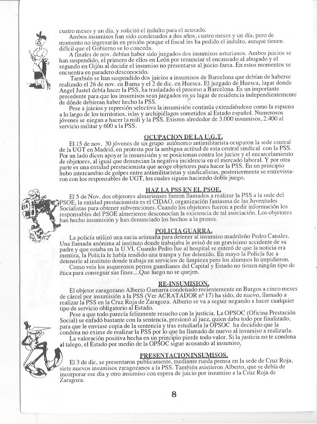 Página del fanzine
