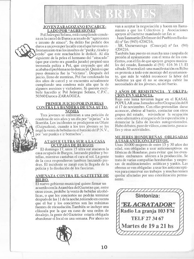 Página del fanzine