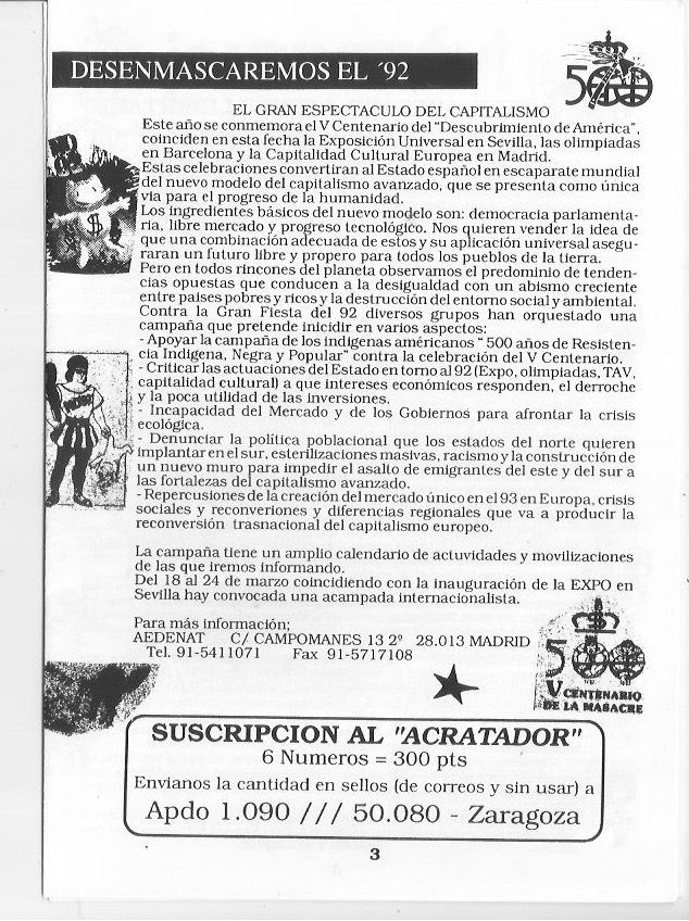 Página del fanzine