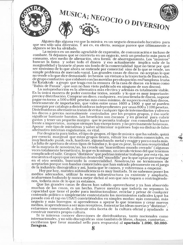 Página del fanzine