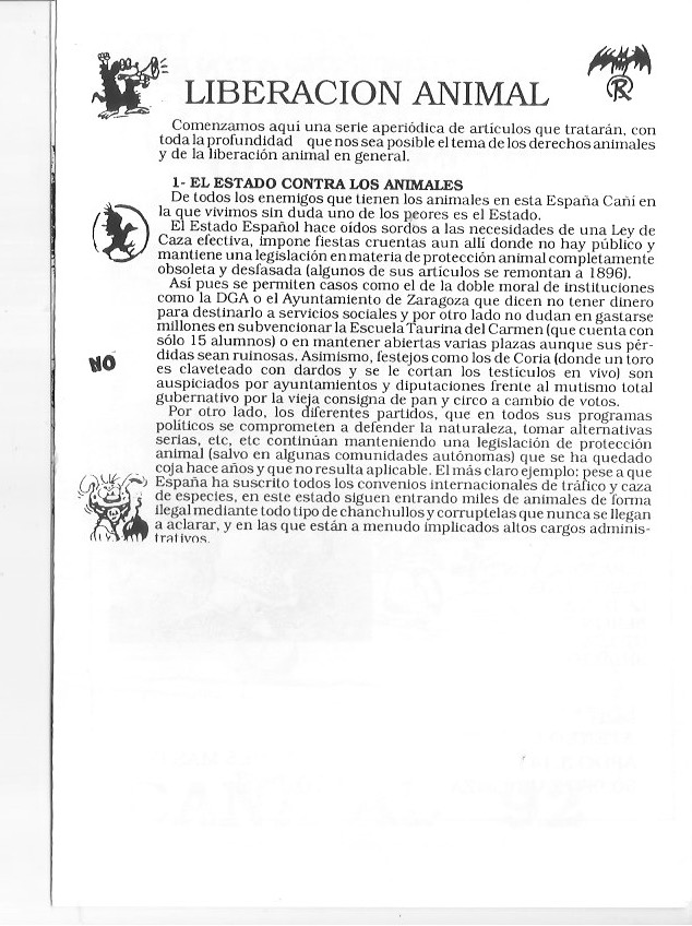 Página del fanzine