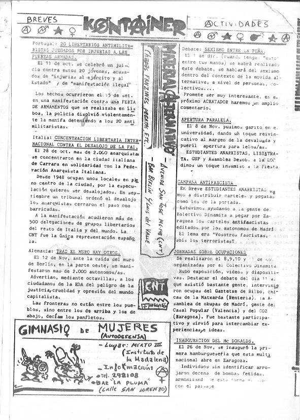 Página del fanzine