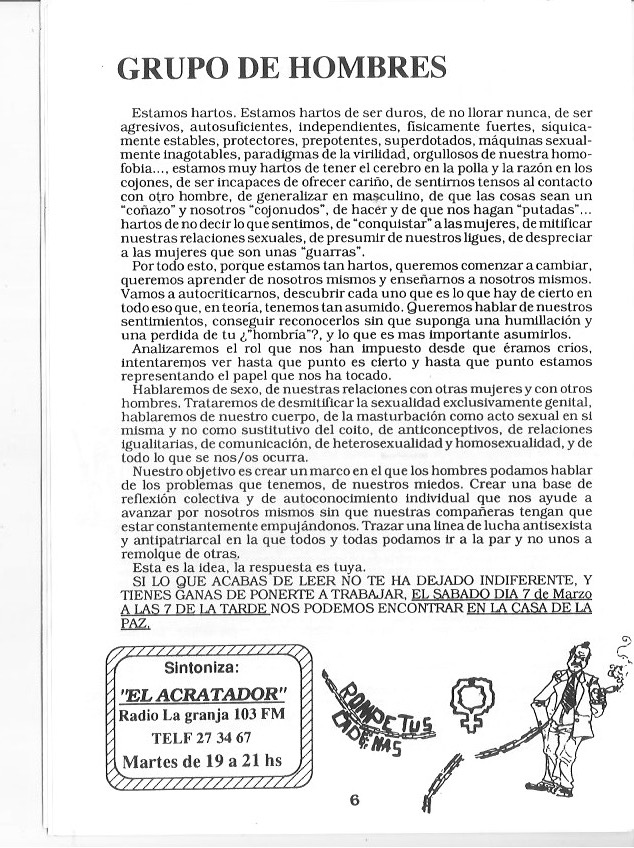 Página del fanzine