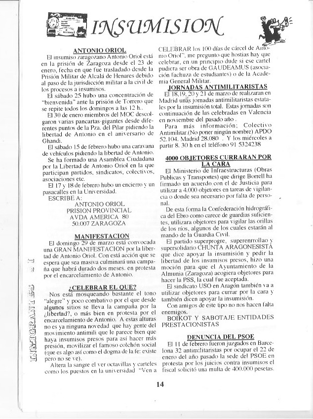 Página del fanzine