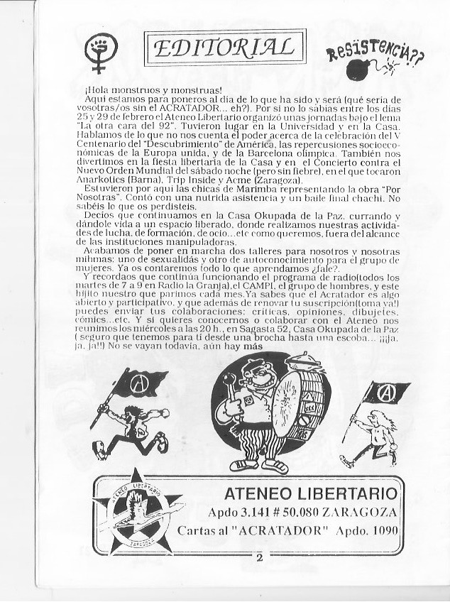 Página del fanzine