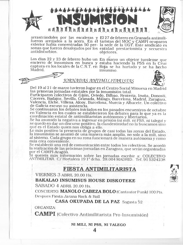 Página del fanzine