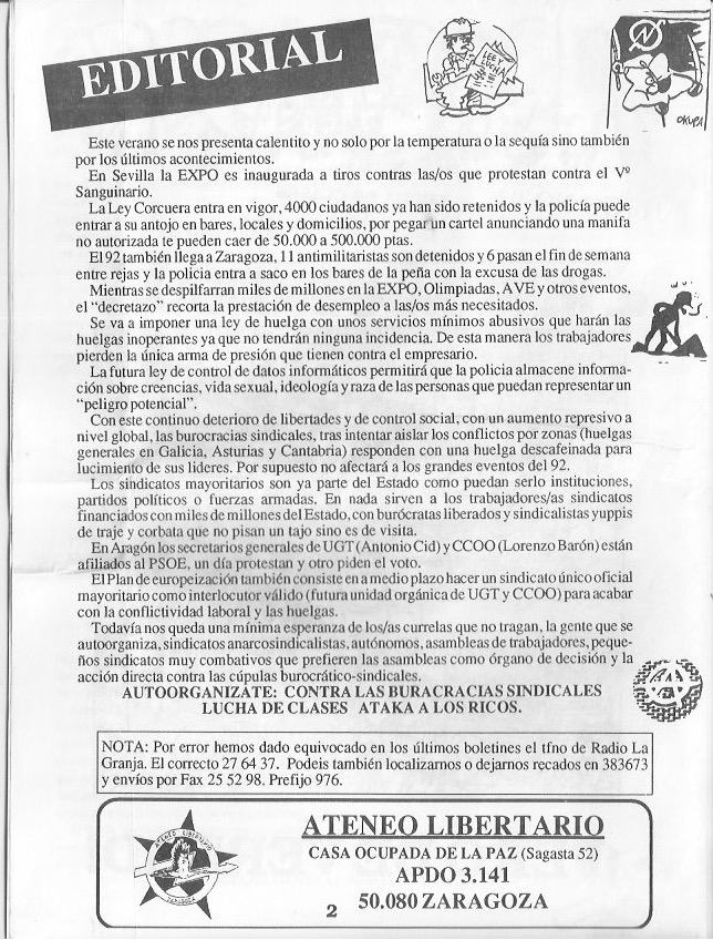 Página del fanzine