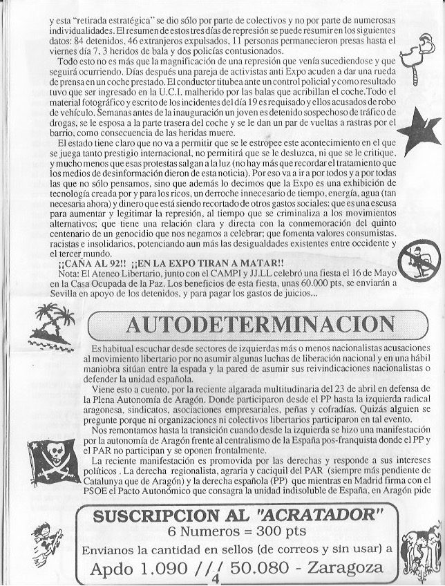 Página del fanzine