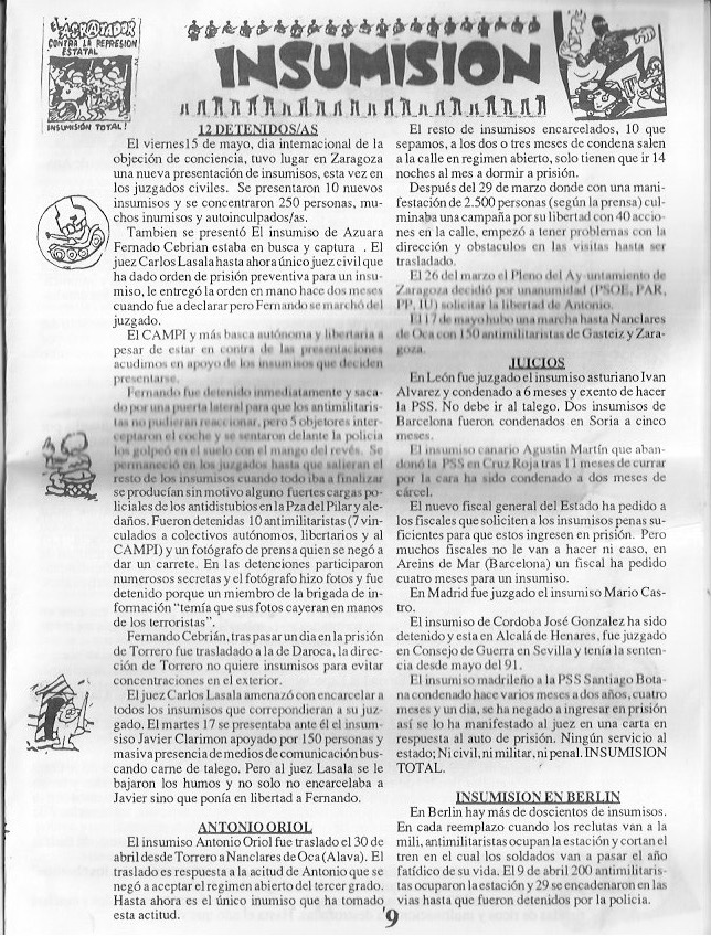 Página del fanzine