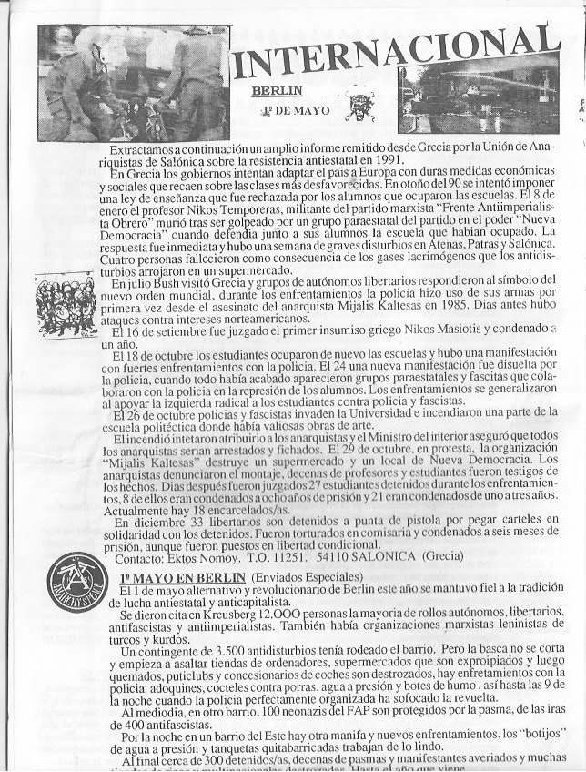 Página del fanzine