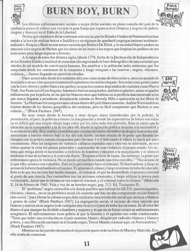 Página del fanzine