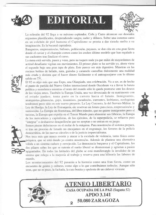 Página del fanzine