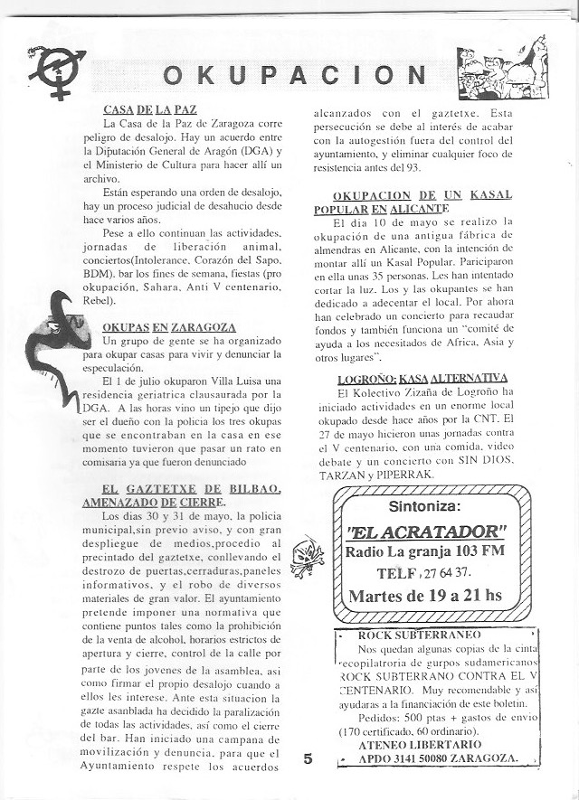 Página del fanzine