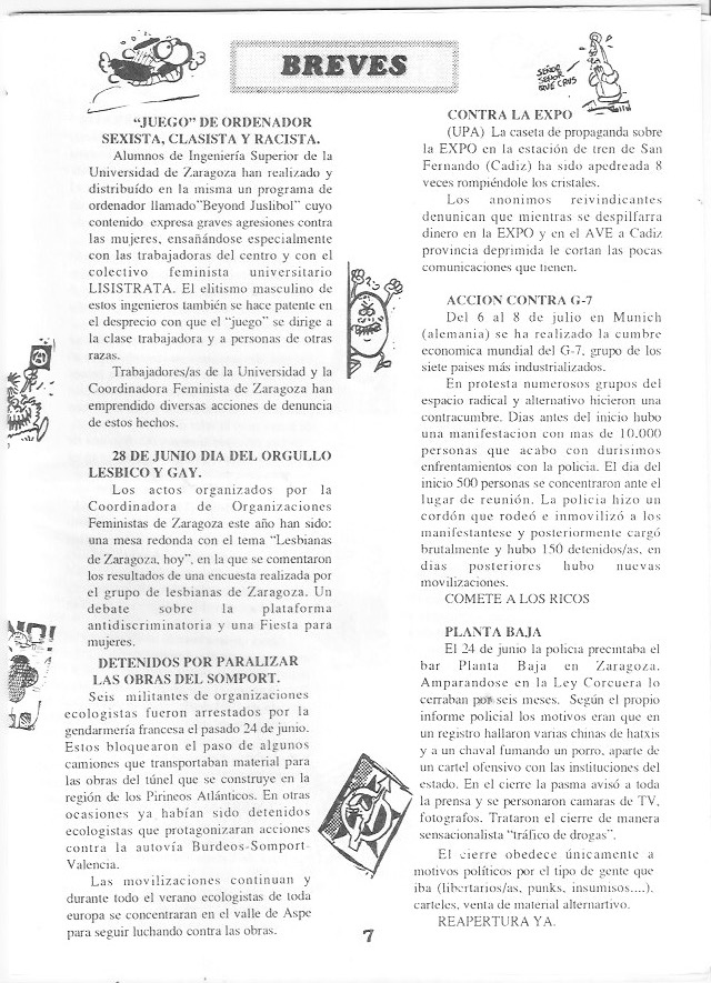 Página del fanzine