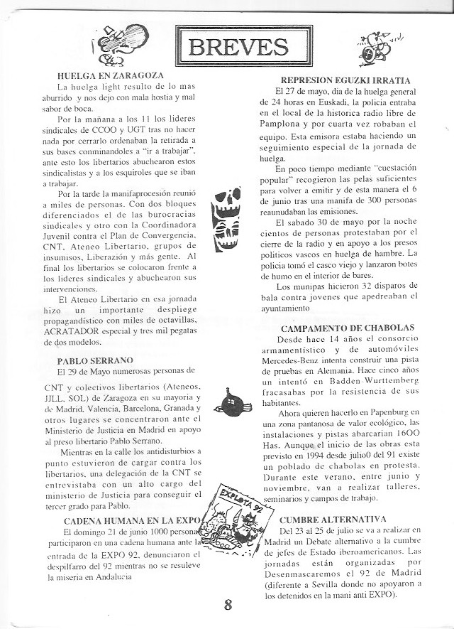 Página del fanzine