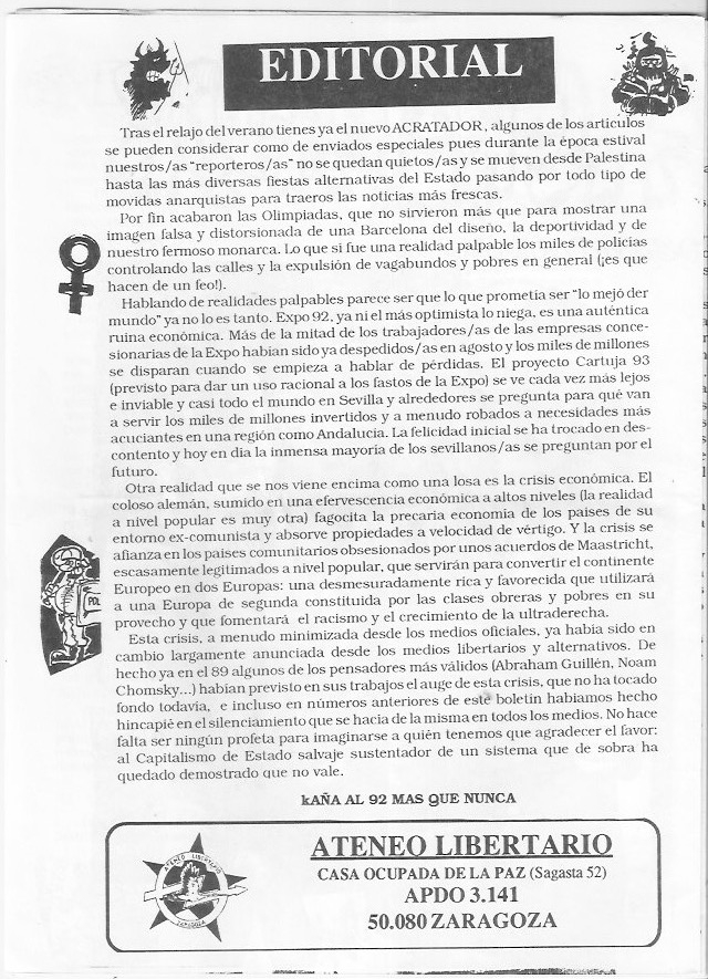 Página del fanzine