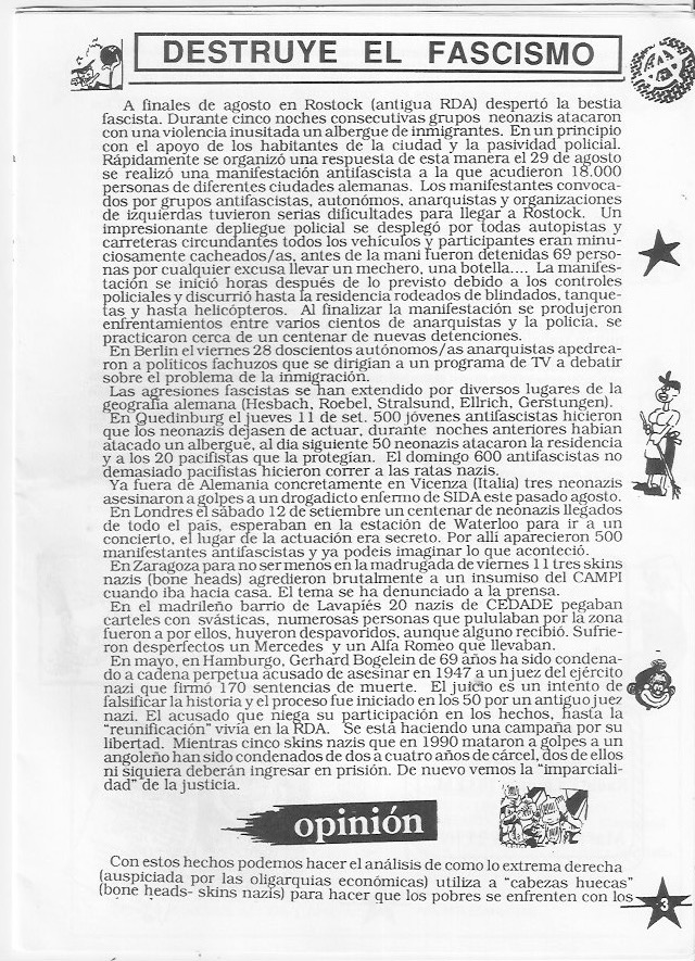 Página del fanzine