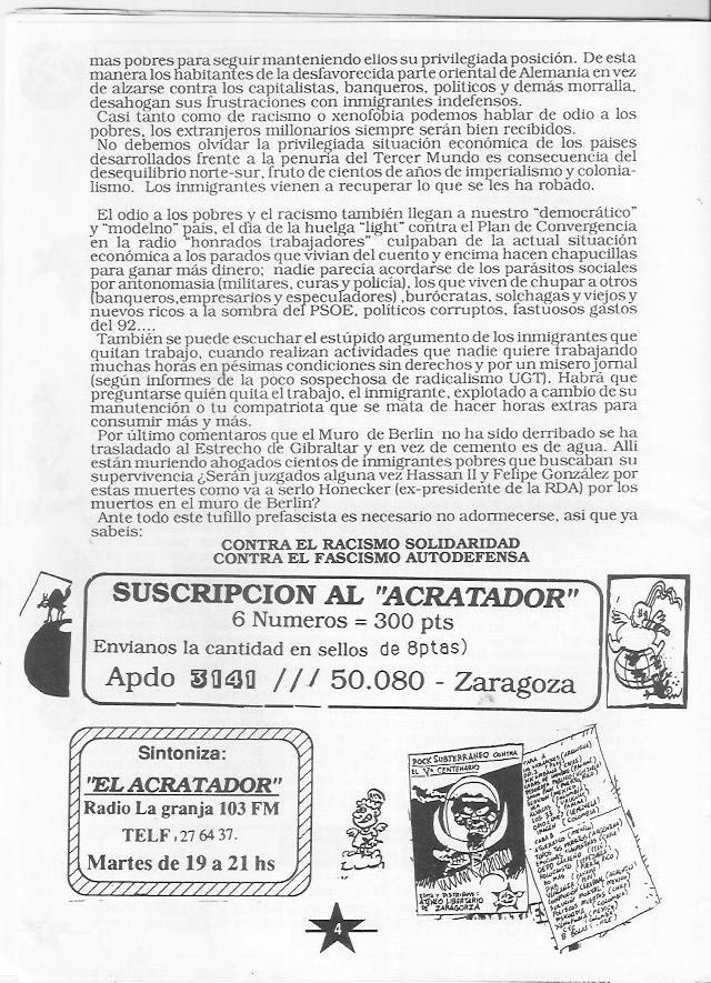 Página del fanzine