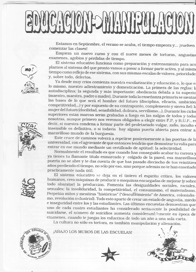 Página del fanzine